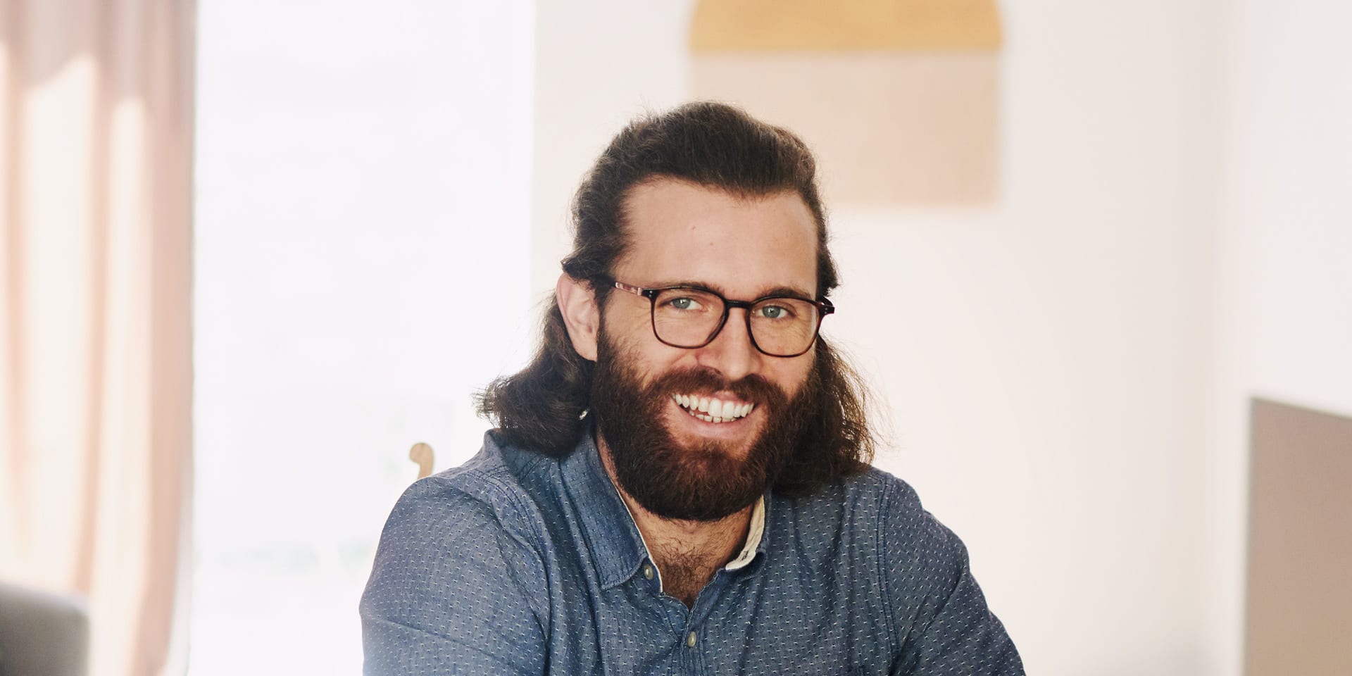 Professional working and studying from laptop at home