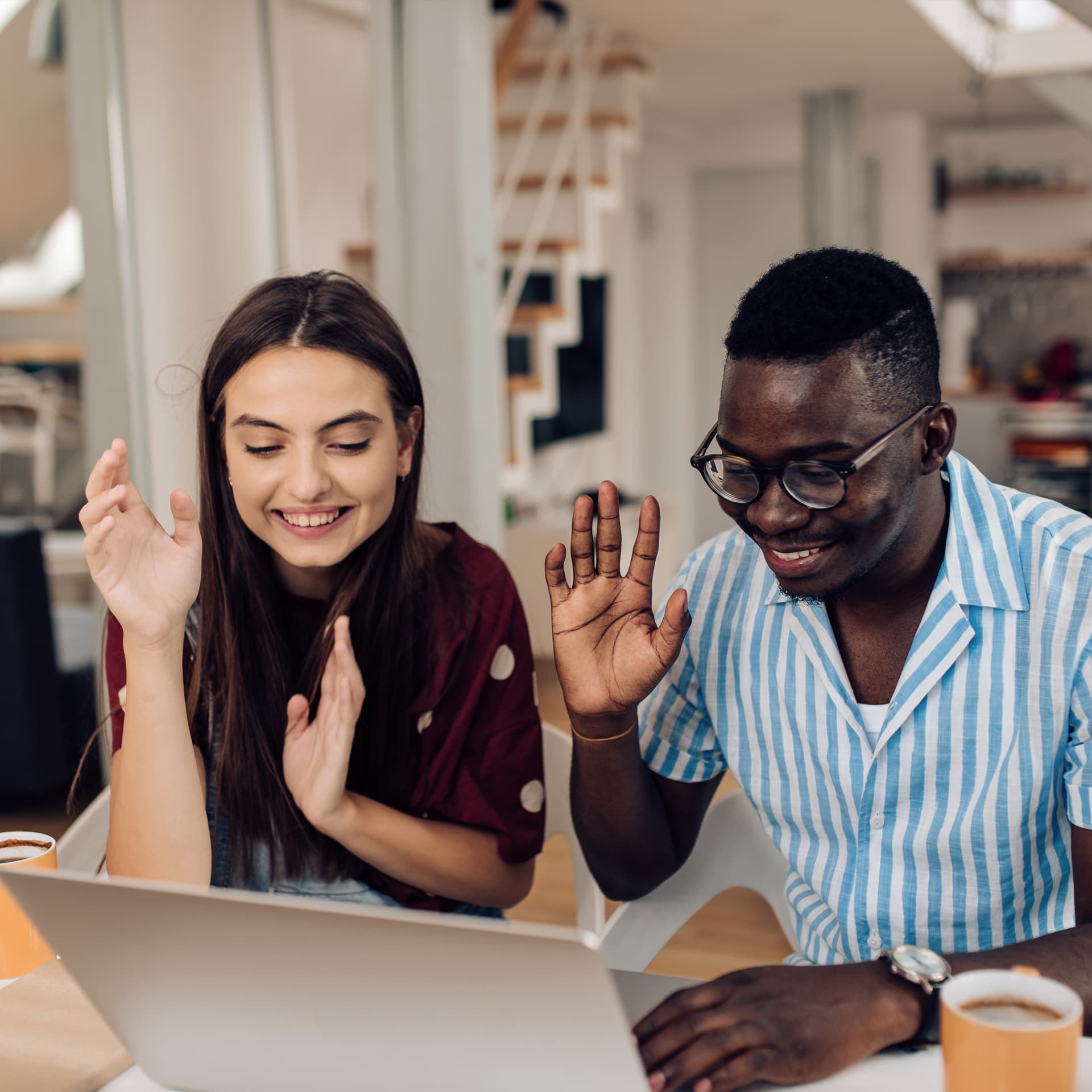 Students in a webinar